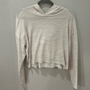 Onzie Zebra Stripped Cropped Hoodie